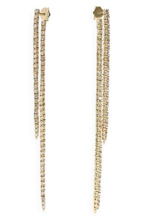 Lana Jewelry 14K Diamond Tennis Linear Earrings in Yellow Gold at Nordstrom