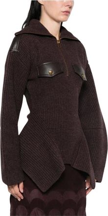 Zimmermann Valiant Utility Sweater - Knitwear - Mujer - Marr&oacute;n - S