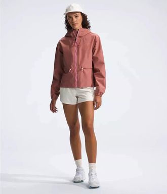 The North Face Daybreak Rain Jacket Womens Light Mahogany Long Sleeve PHC199