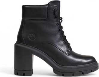 Timberland Womens Cityroam Laceup Boots High Heel Style - Black Leather - Size 39.5 EU/IT