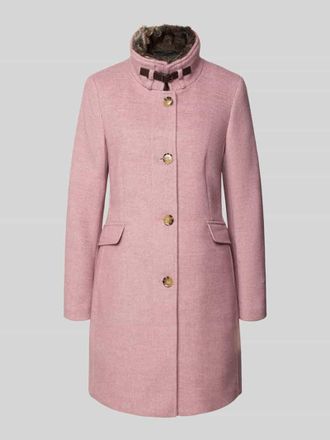 Christian Berg Regular Fit Mantel mit Woll-Anteil in Hellrosa Melange, Größe 36