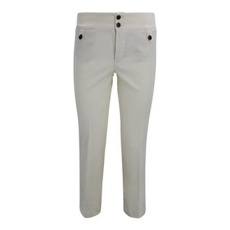 Etro Cropped Broeken - Dames - Vrijetijds broeken - Beige - S - Katoen - Broeken