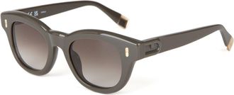 Furla Zonnebril Glanzend Khaki Groen