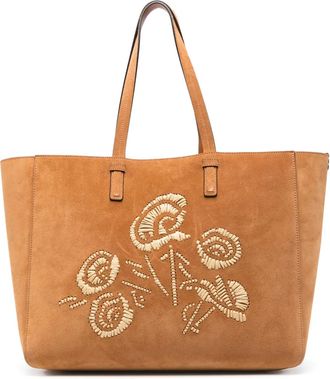 Ermanno Scervino embroidered tote bag - Brown