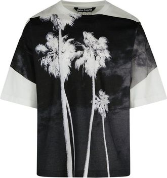 Palm Angels Dec. Palm Culture White Cotton T-Shirt