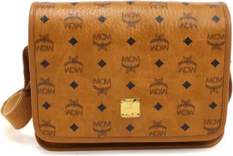 MCM Mcm Brown Pvc Shoulder Bag (Pre-Owned)
