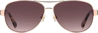 Kate Spade New York dalia 58mm polarized gradient pilot sunglasses in Dark Red/gold at Nordstrom