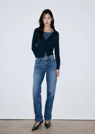 Mango Jeans slim vita media blu scuro - Donna - 36 - MANGO