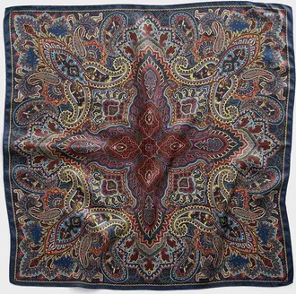 Simons Womens Paisley and hidden duck satiny scarf