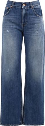 Aspesi Denim 5-Pocket Straight Leg Broek - Dames - Regular Fit Jeans - Blauw - W29 - Denim - Jeans