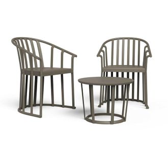 Resol Raff Fauteuil-table Int&eacute;rieur, Ext&eacute;rieur Set 2+1 Chocolat