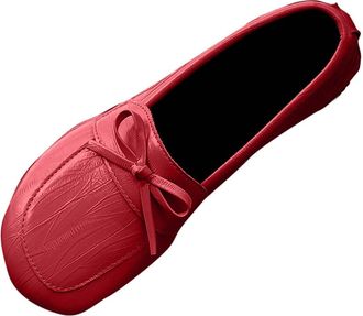 Generic Red Women Round Toe Casual Shoes with Bow Detail and Low Heel Design for Versatile Wear
