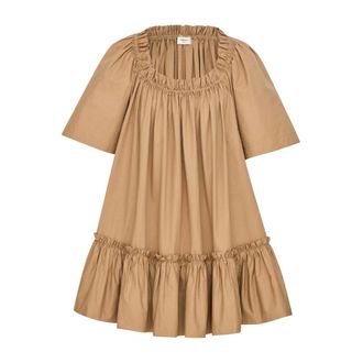 Saint Laurent Short Jurken - Dames - Jurken - Bruin - Maat: M