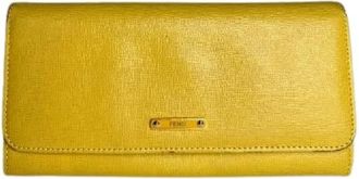 Fendi Pre-owned Wallets, female, Yellow, Size: ONE SIZE Pre-owned Vintage Wallet
