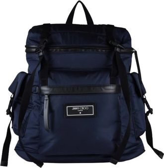 Jimmy Choo London Wixon Backpack - Heren - Rugzakken - Blauw - ONE Size - Leer - Tassen