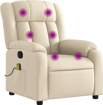 vidaXL Vidaxl - Sill&oacute;n De Masaje Reclinable De Tela Crema