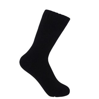 Peper Harow Ribbed Cuff Womens Bed Socks - Black