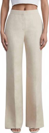 Lafayette 148 New York Gates Side Slit Flared Pants In Dune