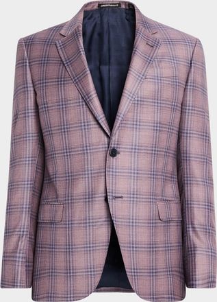 Emporio Armani Mens Plaid Sport Coat