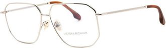 Victoria Beckham VB2115040 Geometric Metal Frame Eyeglasses - Silver