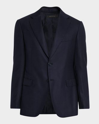 Brioni Men & apos;s Wool Hopsack Single-Breasted Blazer