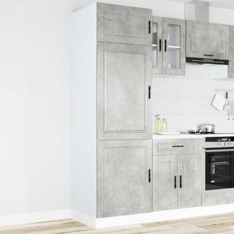 vidaXL Vidaxl - Mueble De Cocina Porto De Madera Contrachapada Gris Hormig&oacute;n