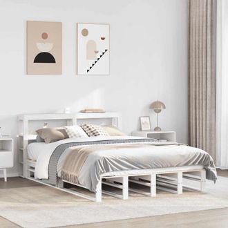vidaXL Vidaxl - Estructura De Cama Sin Colch&oacute;n Madera De Pino Blanca 150x200 Cm