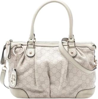 Gucci Pre-owned Handbags, female, White, Size: ONE SIZE Pre-owned Sukey