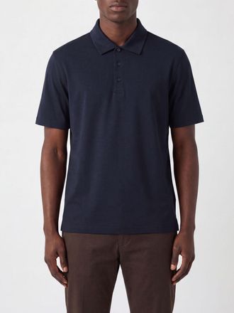 Herno Short-Sleeved Cotton Polo Shirt with Classic Three-Button Collar