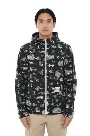 Woolrich Dark Blue Printed Hood Jacket