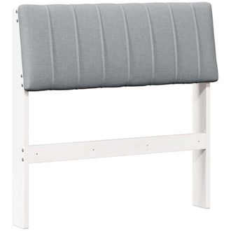 vidaXL Cabecero Tapizado Gris Claro 75 Cm Madera De Pino Macizo Vidaxl