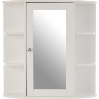 Premier Housewares 6 Shelves / Mirrored Door Bathroom Cabinet