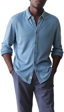 Marine Layer Pacifica Button-Up Shirt in Indigo at Nordstrom, Size Xx-Large