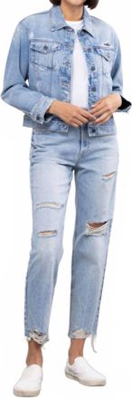 Hidden Jeans Jacki Fitted Denim Jacket In Blue