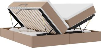 vidaXL Cama Con Almacenamiento Y Colch&oacute;n Capuchino 180 X 200 Cm Vidaxl
