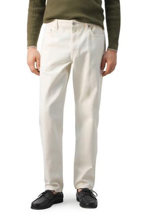 Mango Bob Regular Fit Jeans in Off White at Nordstrom, Size 36