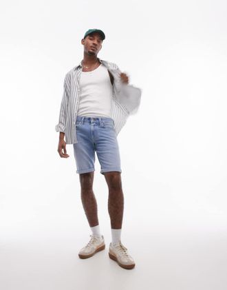 Tommy Jeans Ronnie denim shorts in medium wash-Blue