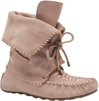 Free People Misty Moc Toe Boot in Pearl Blush Suede at Nordstrom, Size 7.5