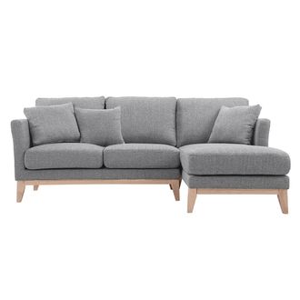 Miliboo Sofa De Esquina Derecha N&oacute;rdico Gris Claro Oslo