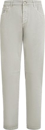 Brunello Cucinelli Garment-dyed denim trousers in Khaki at Nordstrom, Size 44 It