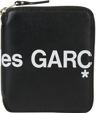 Comme Des Gar&ccedil;ons Leather zipped bi-fold wallet