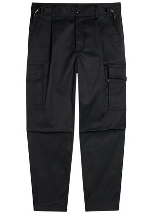 Moncler Barrel-leg Stretch-cotton Cargo Trousers - Black - 54 (W38 / Xxl)