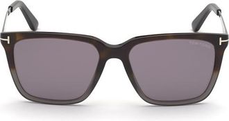Tom Ford Garrett Smoke Mirror Square Mens Sunglasses FT0862 56C 56