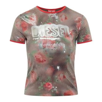 Diesel T-Shirts, female, Multicolor, Size: XS T-Unkyel T-shirt