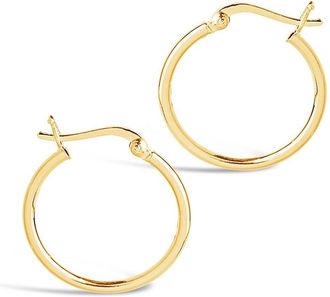 Sterling Forever Sterling Silver 1 Hoop Earrings-Rose Gold