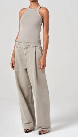 A Gold E Rayne High Neck Tank Top In Drab Tan