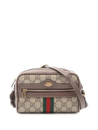 Gucci 2016-2025 Mini GG Supreme Ophidia crossbody bag - unisex - Fabric/Calf Leather - One Size - Brown