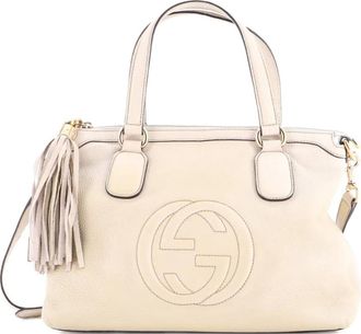 Gucci Soho Convertible Soft Top Handle Bag Leather satchel - Toni neutri