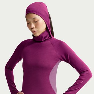 Nike Womens Lab | Running Wool-Blend Mid Layer in Red | IO7871-630