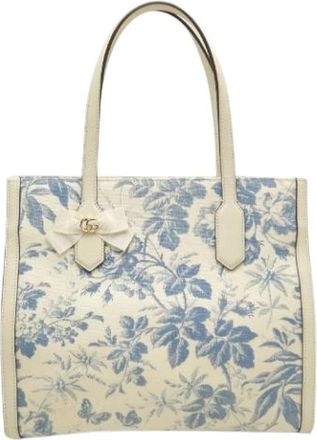 Gucci Pre-owned Tote Bag - Dames - Vintage Shopper - Blauw - ONE Size - Vintage
